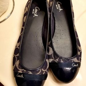 Coach Navy blue Ballerina flats
